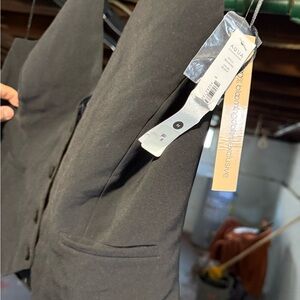 Aqua Black Tailored Vest with Tag